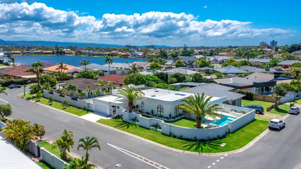 Aerial view of Mermaid Waters