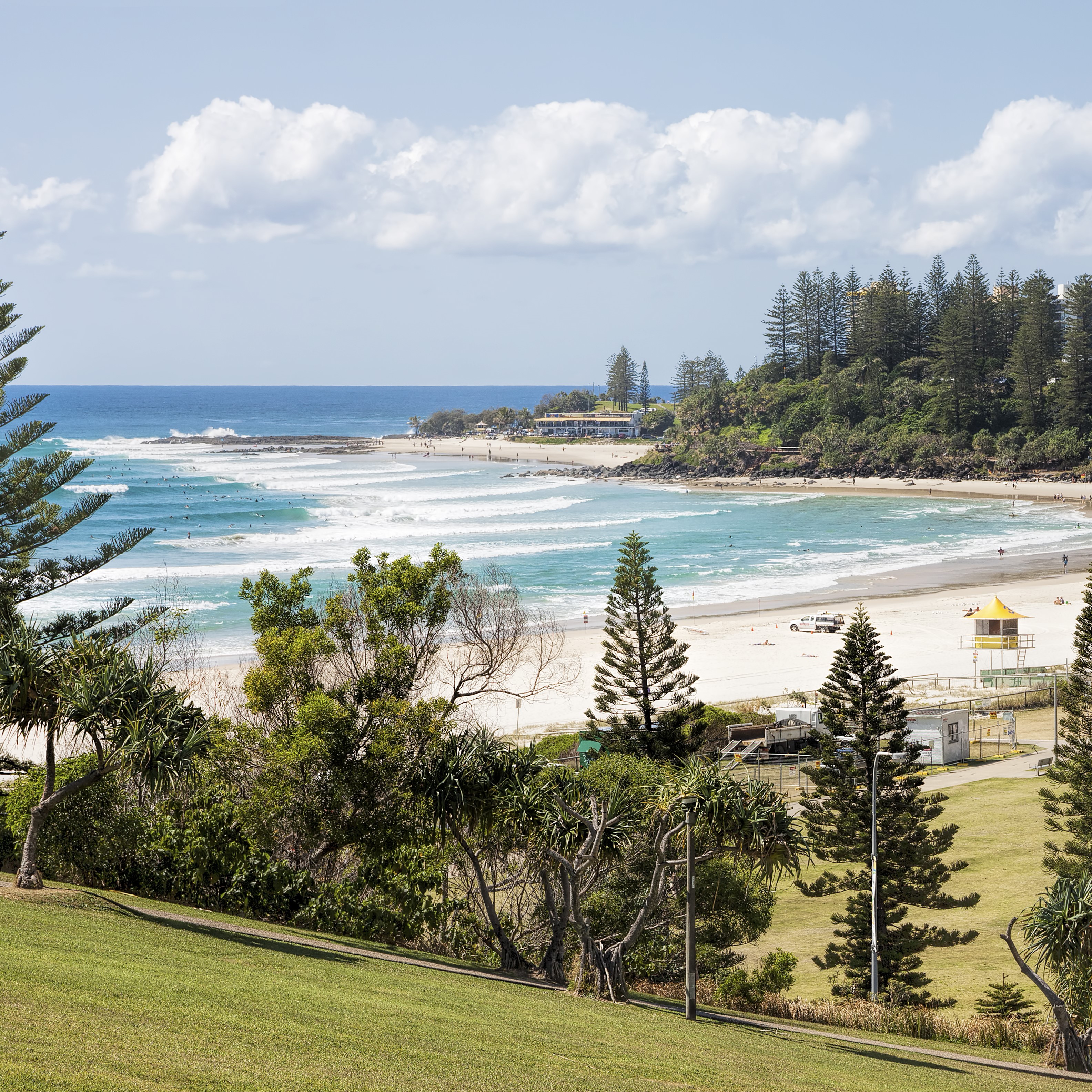 View of Coolangatta Beach and Snapper Rocks from Kirra Point Lookout, Gold Coast