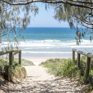 Walkway to Peregian Beach in Noosa