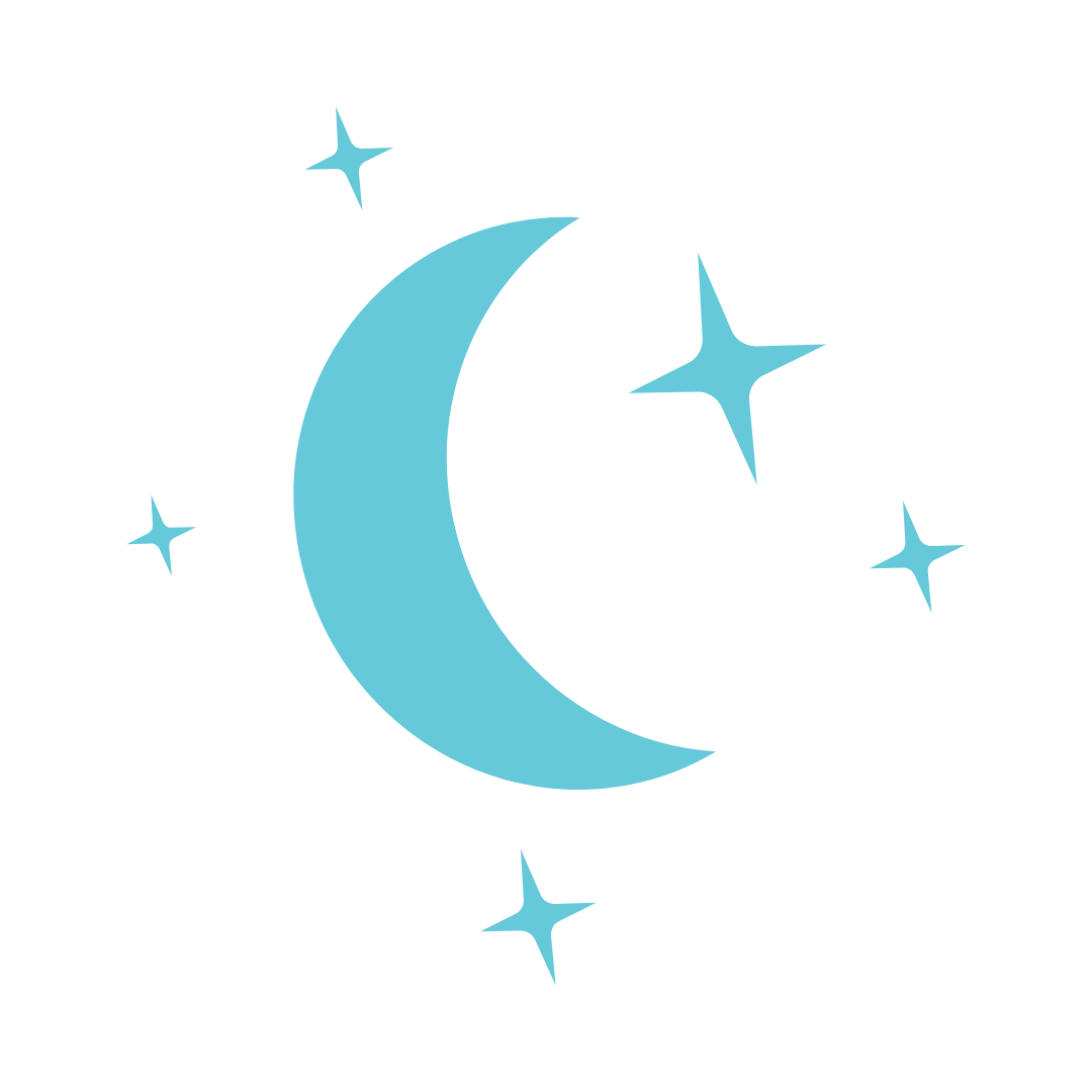 Moon and stars