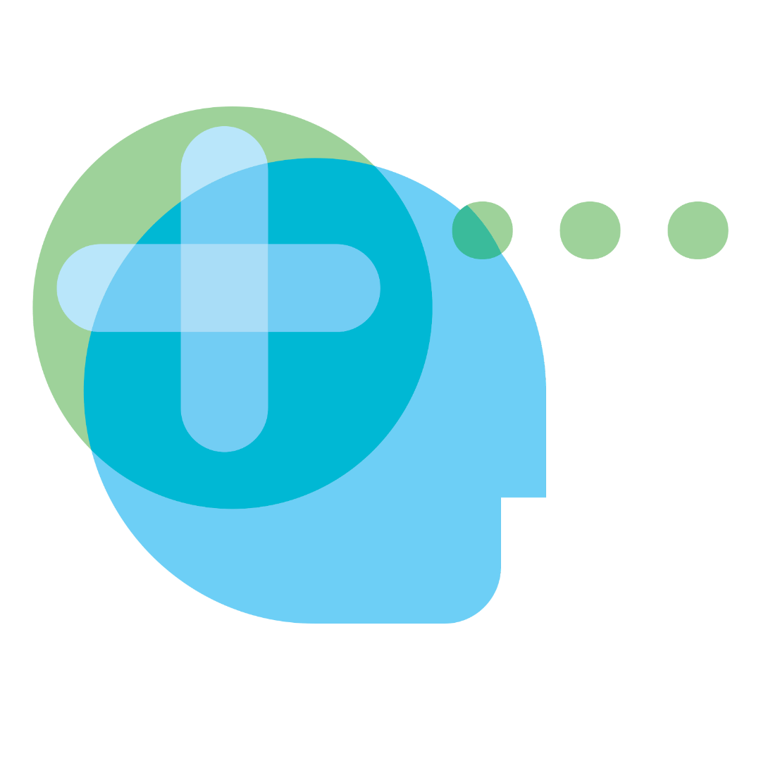 Speech bubble overlapped with a plus symbol