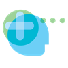 Speech bubble overlapped with a plus symbol